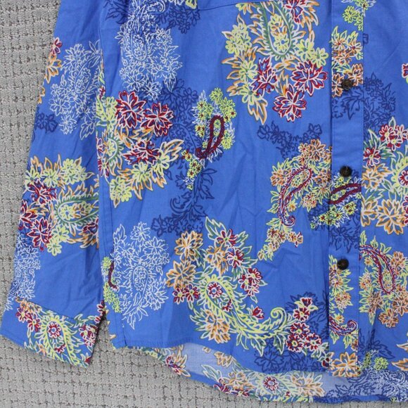 Houston White X Target Shirt Men Medium M Multicolor Floral Pattern Collared NWT - Picture 4 of 9